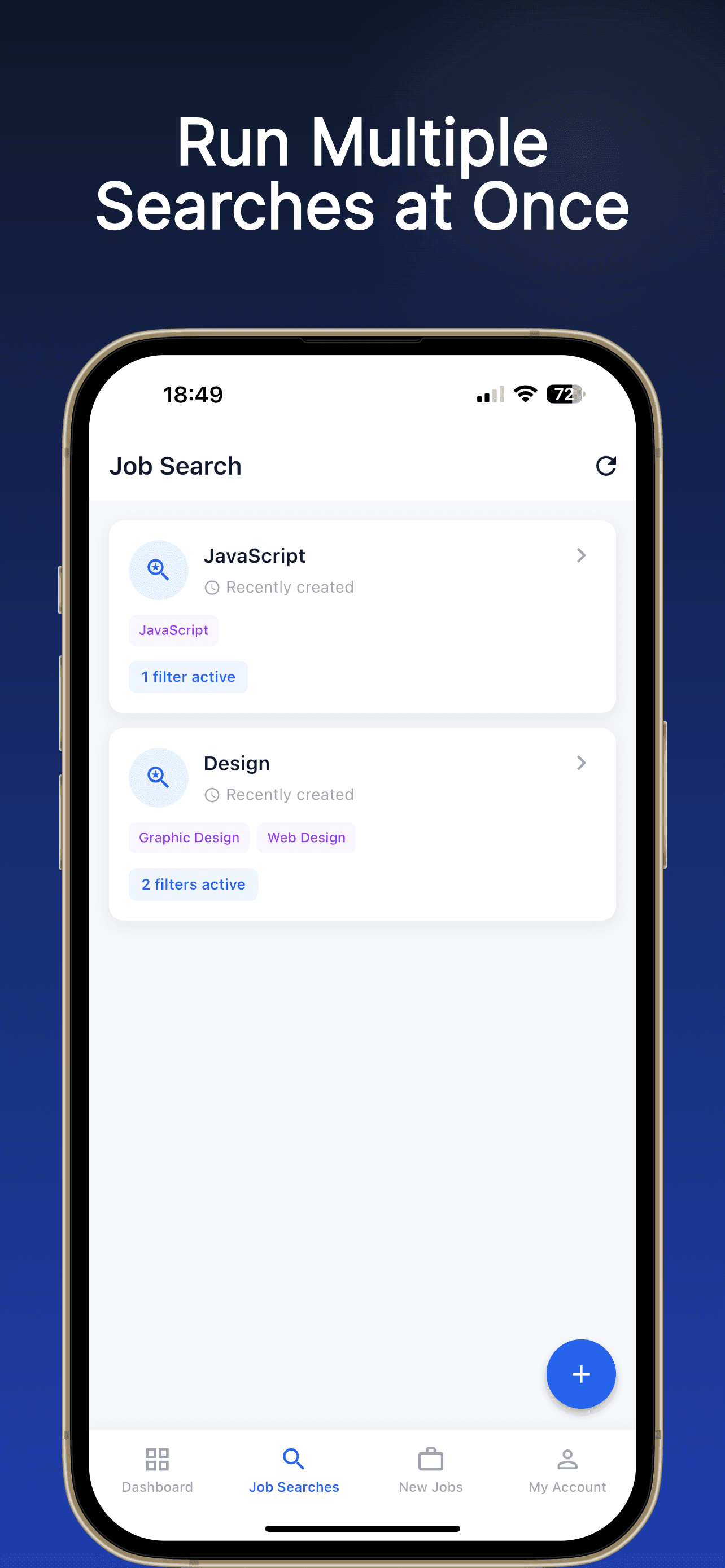 GigSentry multiple simultaneous Upwork job searches running in the background